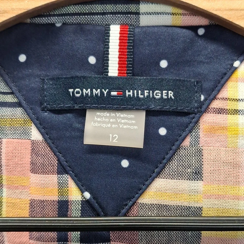 Sold! Tommy Hilfiger Mixed Madras Plaid Blazer Jacket Multicolor 12 NWOT - Picture 12 of 13